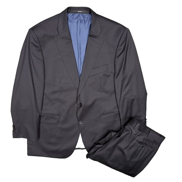 Harry Rosen Baumler Suit 2pc Reda 110s Wool Italy Navy Blue 50 R 40x30 - Picture 1 of 14